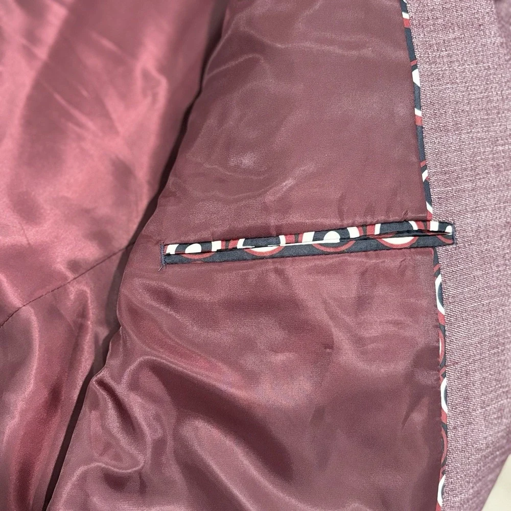 Ben Sherman Mens Blazer Sport Coat Casual Jacket 44R Two Button Burgundy